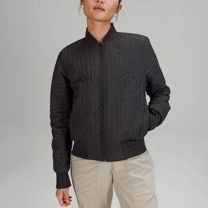 Lululemon Non-Stop Cotton Bomber Jacket - Black - Size 4